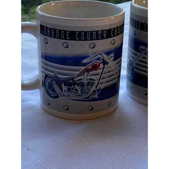VTG 2005 Set of 3 Orange County Choppers Mugs Ceramic 3.75 in Coffee Biker EUC - Picture 2 of 16